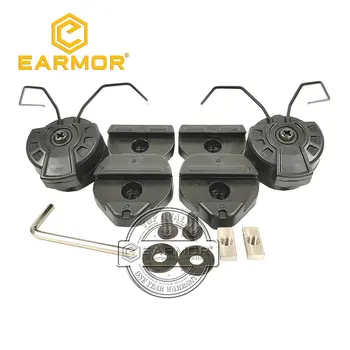 EARMOR M13 Fone de ouvido ARCO Capacete Trilhos Adaptador de Táticas de Capacete Apropriado para a 3M Peltor Comtac Fone de ouvido 360 Graus de Rotação
