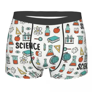 Homens Incrível Ciências Padrão de Cueca Novidade Cuecas Boxer Shorts, Cuecas Masculinas Respirável Cuecas S-XXL