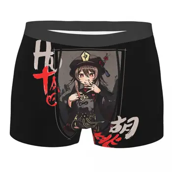 Man Hu Tao Genshin Impacto Cueca Jogo de Anime Engraçado Boxer Shorts, Cuecas Homme Breathbale Cuecas S-XXL