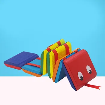 Novidade E Diversão de Madeira Flip Conselho de Dobradura Colorido Criativo Flip Cobra Crianças Brinquedos Educativos para Crianças Cognitivo Brinquedos