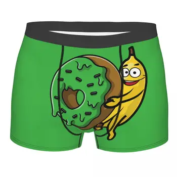 Personalizado De Comida Engraçado Porno Donut Banana Underwear Homens Breathbale Sexy Cuecas Boxer Shorts, Cuecas Macio Cuecas Para Homens