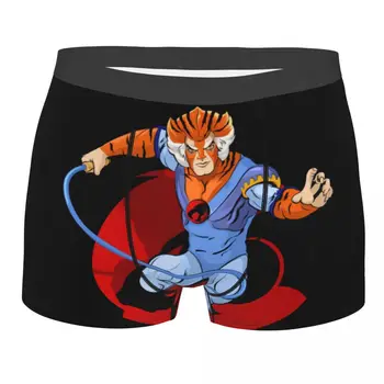 Tygra Homens de Cueca Thundercats anos 80 Retro Cartoon Cuecas Boxer Shorts, Cuecas Sexy Respirável Cuecas para Homme S-XXL