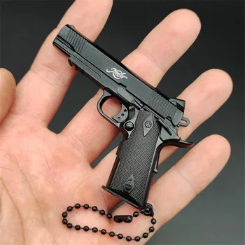 1:3 de Alta Qualidade KIMBER 1911 Metal Modelo Arma Chaveiro Arma de Brinquedo em Miniatura Liga de Pistola Coleção de Brinquedos de Presente do pendente