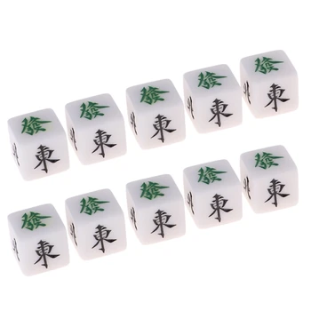 10 Pcs Acrílico Corta Entretenimento de Jogo de Jogos de Mahjong para Jogos de Mesa