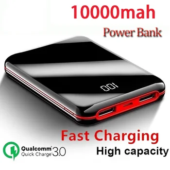 10000mAh de Exibição Mini Banco da Alimentação Externa de Energia da Bateria do Banco para Xiaomi lphone 30000 mAh Carregador Portátil