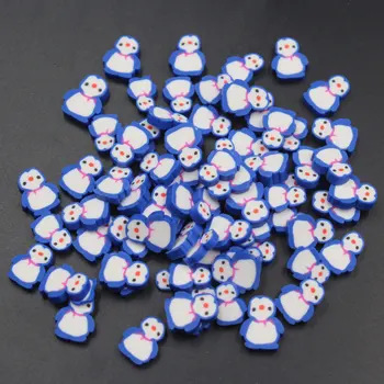 100g/Monte Azul Penguin Fatias de Argila do Polímero Animal Granulado Macio Cerâmica para o Brinquedo Artes de Decoração DIY Artesanato de Enchimento Acessórios