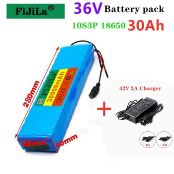 10S3P 36V 30000mAh 18650 li-ion batterie serie de lítio-ionen batterie pack für100W-500WElektrische rolo M365parallel verwenden