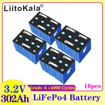 16PCS 3.2 V 302Ah Lifepo4 bateria recarregável de Lítio de Fosfato de Ferro de DIY 12V 24V 310Ah Solar, armazenamento de carro Elétrico RV Inversor