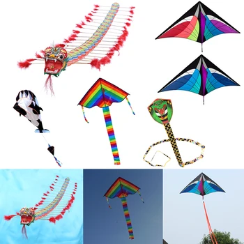 170cm Super Kite Linha Stunt Crianças Pipas, Brinquedos Dragão Pipa Voando Cauda Longa Diversão ao ar livre Esportes Educacionais Presentes Pipas Para Adultos
