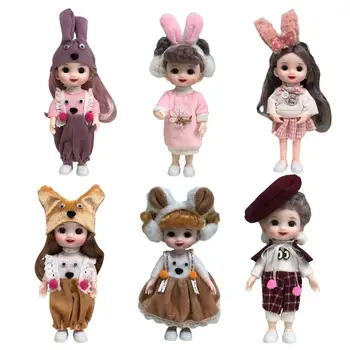 17cm Bonito Estilo Britânico Boneca Artesanal Articulações Móveis de Vestir Boneca, Brinquedos Para Meninas Presentes de Aniversário