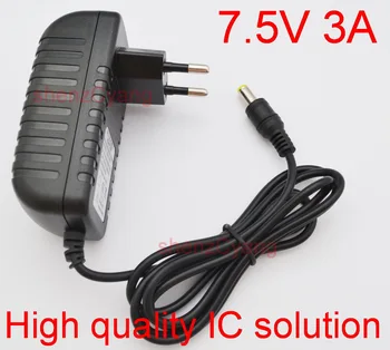 1PCS 7.5V3A de Alta qualidade IC soluções DC 7,5 V 3A fonte de alimentação do Interruptor,22,5 W LED do adaptador de energia,3000mA UE plug 5.5 mm x 2,1-2,5 mm