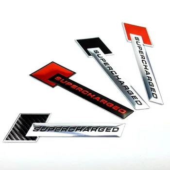 1X de Carro-estilo de Alumínio Motorsport SUPERCHARGED Decalque Emblema Emblema Adesivo de Carro para Audi, bmw, ford benz, Jeep toyota cruze foco