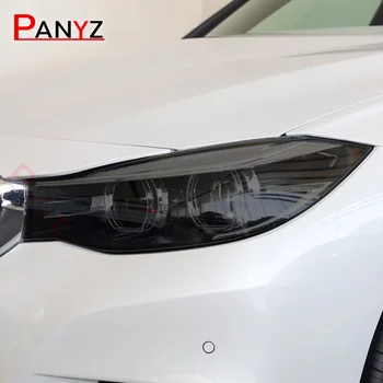 2 Pcs Farol do Carro Película Protetora Frontal Transparente Luz Fumado Preto TPU Adesivo Para o BMW Série 3 GT F34 2013-Acessórios