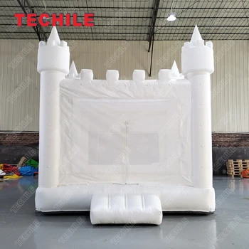 2022 venda quente nova inflável pula-pula apresentação de combinação de festa branco inflável casamento saltando castelo