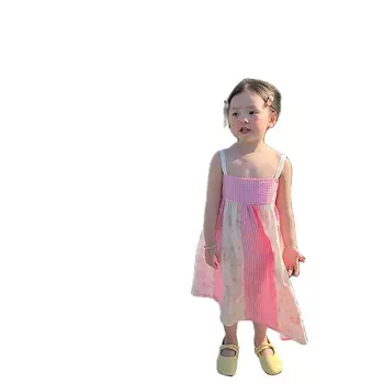 2023 Meninas De Lazer Festival Colorido Fragmentada Flor Emenda Suspenso Vestido De Princesa