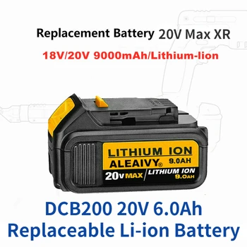 2023 NOVO 20V 9.0 Ah DCB200 Substituição do Li-íon da Bateria para DeWalt MAX AY Ferramenta de Poder 18650 Baterias de Íon de Lítio