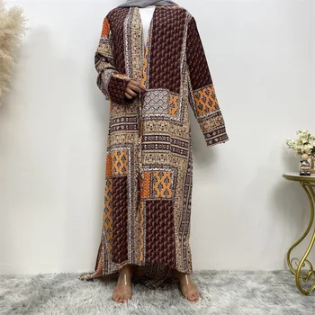 2023Muslim Abaya Mulheres Kaftan Khimar Jilbab Manto de Oração de Eid Mubarak Ramadã Maxi Vestido islã Abayas Dubai Luxo Luxo
