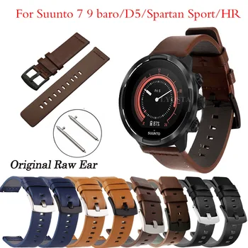 24mm pulseira de Couro, Pulseira Para o Suunto 9 Baro Faixa de Relógio Suunto 7 Pulseira Spartan Faixa de Relógio Pulseira de RH D5 Smart Watch
