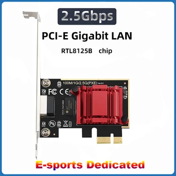 2500M PCie Para RJ45 Adaptador de Rede Ethernet com Fios LAN PCI-E RTL8125B 2.5 Placa de Rede Gigabit Para Win7/8/10/11 Para PC