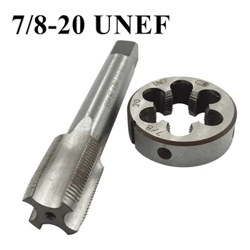 2Pcs 7/8-20 UNEF Tocar e Morrer HSS Mão Direita Rosca 113.4 mm Toque de 44,8 mm Morrer Para o Aço Inoxidável do Corte Manual da Ferramenta de Usinagem