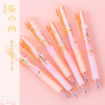 36 pces/muito Kawaii Sakura Prima Caneta Gel Bonito 0,5 mm de Tinta Preta Assinatura Canetas Promocionais de Presente de Papelaria material Escolar