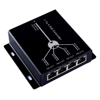 4 Porta IEEE802.3Af PoE Extensor para Câmera IP Estender 120M Distância de Transmissão com Portas LAN 10/100Mbps 4 Extensor POE
