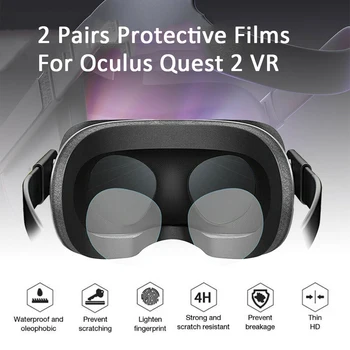 4Pcs Lente VR protetor de Filme Protetor para Oculus Quest 2 Capa TPU Macio Filmes HD Lentes para Quest2 VR Realidade Virtual Anti-risco