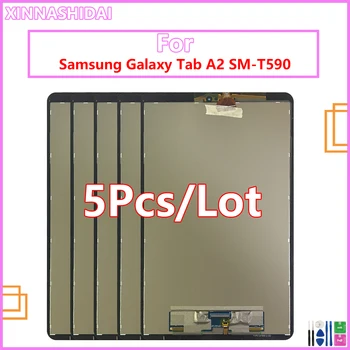 5 Pcs/LCD Para Samsung Galaxy Tab A2 T590 T595 SM-T595 SM-T590 Painel LCD Monitor da Tela de Toque de Tela Assembleia