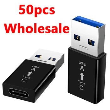 50pcs USB 3.0 para a-Tipo C Adaptador OTG Conversor Thunderbolt 3-Tipo C Adaptador OTG Cabo Para o Macbook pro de Ar Samsung S9 S10 USB OTG