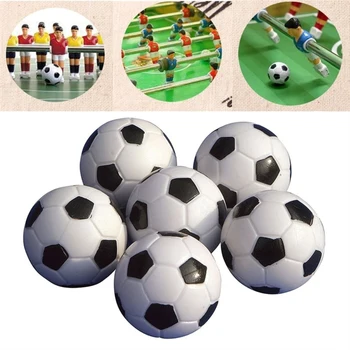 6Pcs 32mm Pequeno Socer Bola de Mini-Futebol de Mesa Bolas Preto Branco Socer Bola para o Entretenimento Socer Equipe de Jogos de Recordações
