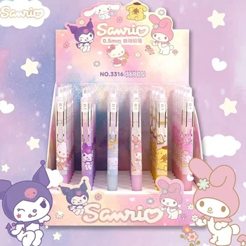 6Pcs/Set Sanrio animal Bonito 0,5 mm Automática Lápis Kuromi mymelody Cinnamoroll Pachacco Pompom Purin Mecânicos de Lápis dom Crianças