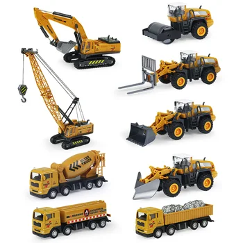 9 Estilos de Liga de Engenharia de Caminhões Diecast carros de Brinquedo Clássico Construção do Modelo de Veículo Carregador de Trator Escavadeira Brinquedos para Meninos Presente