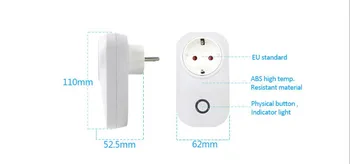 AC 220V Smart wi-Fi Controle Remoto Interruptor do Temporizador Tomada de Alimentação da Tomada Plugue da UE