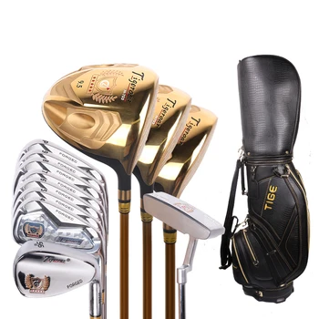 Alta Qualidade Super Luxo Cor Dourada Homens Clubes De Golfe Conjunto Completo De Logotipo Personalizado Conjunto De Golfe Clubes
