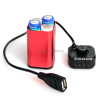 Atacado dropshipping Impermeável 5V USB Portátil 4X AA Carregador de Bateria Titular Kit de Alimentação de Banco de Caso da Caixa