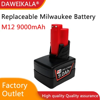 Bateria de 12V 9.0 Ah Bateria Recarregável Para Milwaukee M12 XC de Ferramentas sem fio 48-11-2402 48-11-2411 48-11-2401 MIL-12A-LI