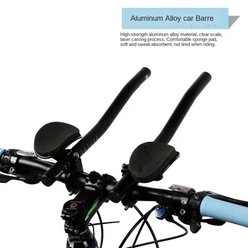 Bicicleta de alumínio liga de descanso de punho de bicicleta de montanha vice-guiador de estrada de resto alça longa distância de bicicleta guiador