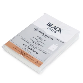 Black Lotus Ajuste Perfeito Cartão de Mangas 100pcs/bag Azul Claro Transparente Cartão Interno Protetores Tampa de Ajuste de MONTAGEM do Tamanho de Cartas TCG