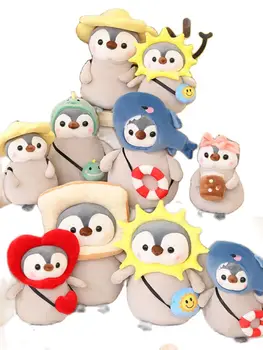Bonito Transformação De Dinossauro Arco Pão Pinguim De Pelúcia Brinquedo De Menina Crianças Boneca De Presentes De Aniversário