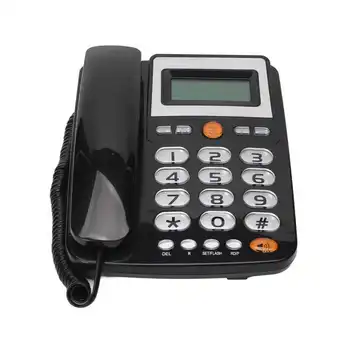 Botão grande com Fio de Telefone Mãos Livres, Chamadas de LCD Ajustável Brilho de Um Toque, Marcação rápida Telefone Fixo