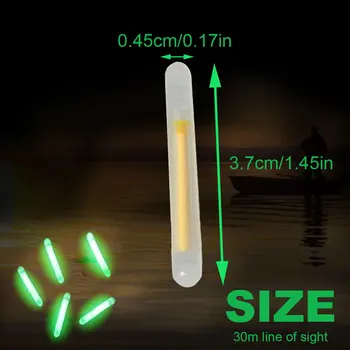 Bóia de pesca bastão de Luz de vaga-lumes Fluorescente Lightstick Noite Float Vara de Pesca Ferramenta 4.5*37mm Luz Escura da Vara do Fulgor