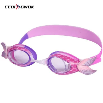 CEOI GWOK Novo Design de Nevoeiro Impermeável do Silicone Ajustável Crianças Óculos de Natação para Crianças Adoráveis Nadar, Surfar Óculos