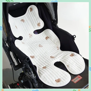 Carrinho Organizador Do Assento De Bebê Carrinho De Bebê Almofada Bordado Quatro Estações Puro Algodão Lavável A Máquina Soft Acessórios Para Bebé