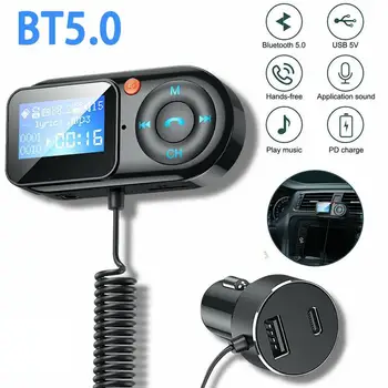 Carro MP3 com Bluetooth 5.0 Receptor Carro Leitor de Música Usb Carregador de Carro Transmissor FM Carregador de Carro Acessórios Modulador de FM