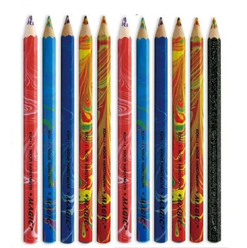 Checa KOH-I-NOOR quatro-cor da magia lápis de cor mágicos cor de chumbo de cor mista levar caneta arco-íris