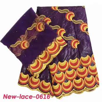 Chegada nova bordado de Alta Qualidade bazin com tule tecido do laço tecido Africano para as mulheres, vestido u01