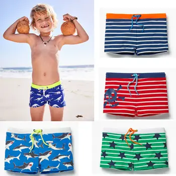 Citgeett Verão De Crianças Meninos Da Natação Nadar Shorts Crânio Estrelas Listrado Beachwear Bonito Vestuário