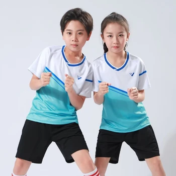 Crianças de Tênis de Mesa Ping Pong, Badminton Camisa Exercício de Roupas Esportivas Rápido-Tecido seco de Alta Qualidade