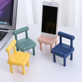 Criativo De Design Da Cadeira De Titular Do Telefone Kawaii Suporte Ajustável Mesa De Escritório Organizador De Suporte A Tablet Stand De Desenhos Animados Mini Rack Bancada