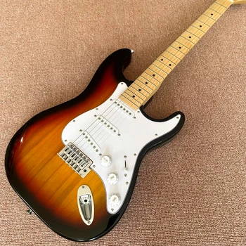 Custom Shop, o pôr do Sol Cor de ST Guitarra Elétrica Maple escala de Alta qualidade SSS captador de Guitarra frete Grátis